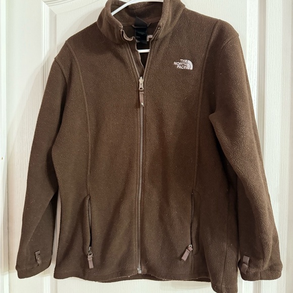 The North Face Girls Brown Fleece Full Zip Sz XL. 9073 - Picture 1 of 4